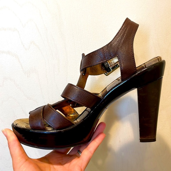 Coach Jaime platform buckle strappy heeled sandals 7B - Picture 6 of 11